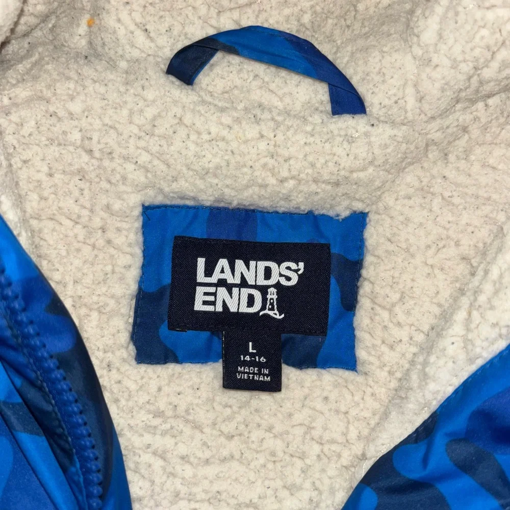 Lands End cammo Expedition Parka L